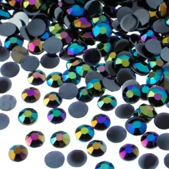 John Bead 6mm Acrylic Round Flat Back Rhinestones, 1,000ct.