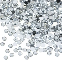 John Bead 4mm (SS16) Round Acrylic Flat Back Rhinestones, 2000pcs