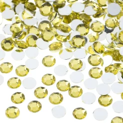 John Bead 6mm (SS28) Round Acrylic Flat Back Rhinestones, 1000pcs
