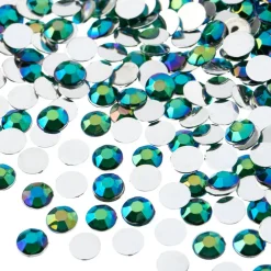 John Bead 6mm (SS28) Round Acrylic Flat Back Rhinestones, 1000pcs