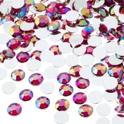 John Bead 6mm (SS28) Round Acrylic Flat Back Rhinestones, 1000pcs