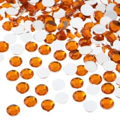 John Bead 6mm (SS28) Round Acrylic Flat Back Rhinestones, 1000pcs