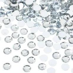 John Bead 6mm (SS28) Round Acrylic Flat Back Rhinestones, 1000pcs
