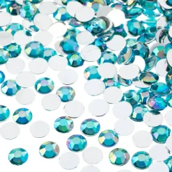 John Bead 6mm (SS28) Round Acrylic Flat Back Rhinestones, 1000pcs