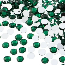 John Bead 6mm (SS28) Round Acrylic Flat Back Rhinestones, 1000pcs