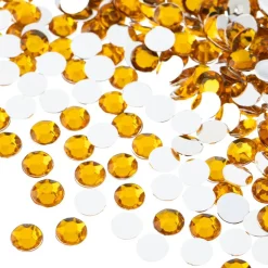 John Bead 6mm (SS28) Round Acrylic Flat Back Rhinestones, 1000pcs