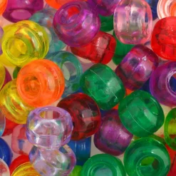 John Bead 9mm Transparent Pony Beads, 1,000ct.