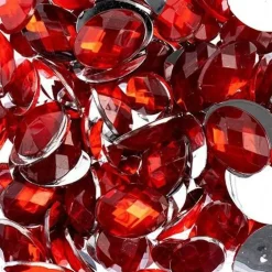 John Bead Oval Acrylic Flat Back Rhinestones, 200pcs
