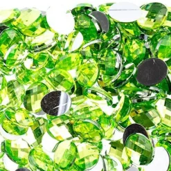 John Bead Oval Acrylic Flat Back Rhinestones, 200pcs