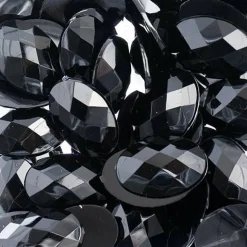 John Bead Oval Acrylic Flat Back Rhinestones, 200pcs