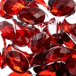 John Bead Oval Acrylic Flat Back Rhinestones, 200pcs