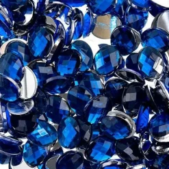 John Bead Oval Acrylic Flat Back Rhinestones, 200pcs