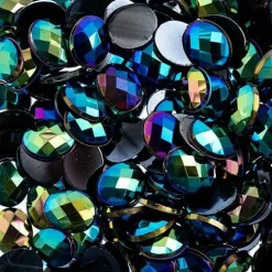 John Bead Oval Acrylic Flat Back Rhinestones, 200pcs