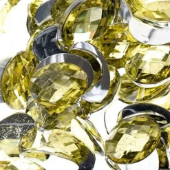 John Bead Oval Acrylic Flat Back Rhinestones, 200pcs
