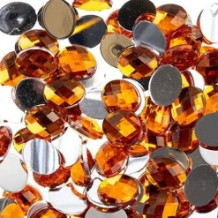 John Bead Oval Acrylic Flat Back Rhinestones, 200pcs