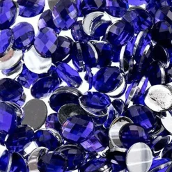John Bead Oval Acrylic Flat Back Rhinestones, 200pcs