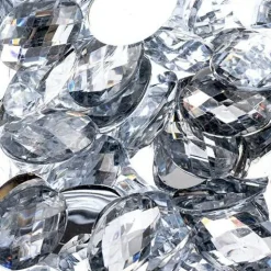John Bead Oval Acrylic Flat Back Rhinestones, 200pcs