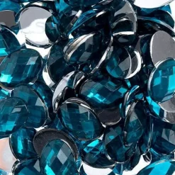 John Bead Oval Acrylic Flat Back Rhinestones, 200pcs