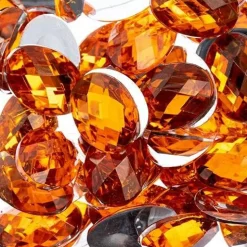 John Bead Oval Acrylic Flat Back Rhinestones, 200pcs