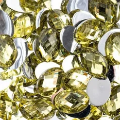John Bead Oval Acrylic Flat Back Rhinestones, 200pcs