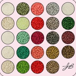 John Bead 12500pcs Assorted 24 Colors Glass Seed Beads 8/0 Jewelry Making Bead Box