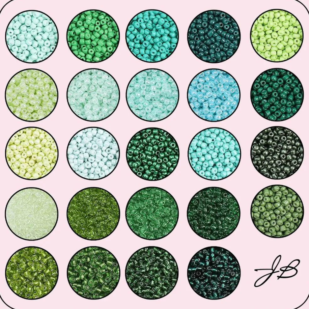 John Bead 12500pcs Assorted 24 Colors Glass Seed Beads 8/0 Jewelry Making Bead Box