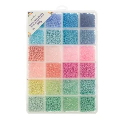 John Bead 12500pcs Assorted 24 Colors Glass Seed Beads 8/0 Jewelry Making Bead Box