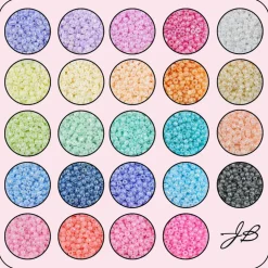 John Bead 12500pcs Assorted 24 Colors Glass Seed Beads 8/0 Jewelry Making Bead Box