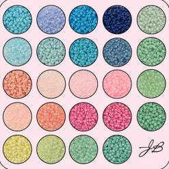 John Bead 12500pcs Assorted 24 Colors Glass Seed Beads 8/0 Jewelry Making Bead Box