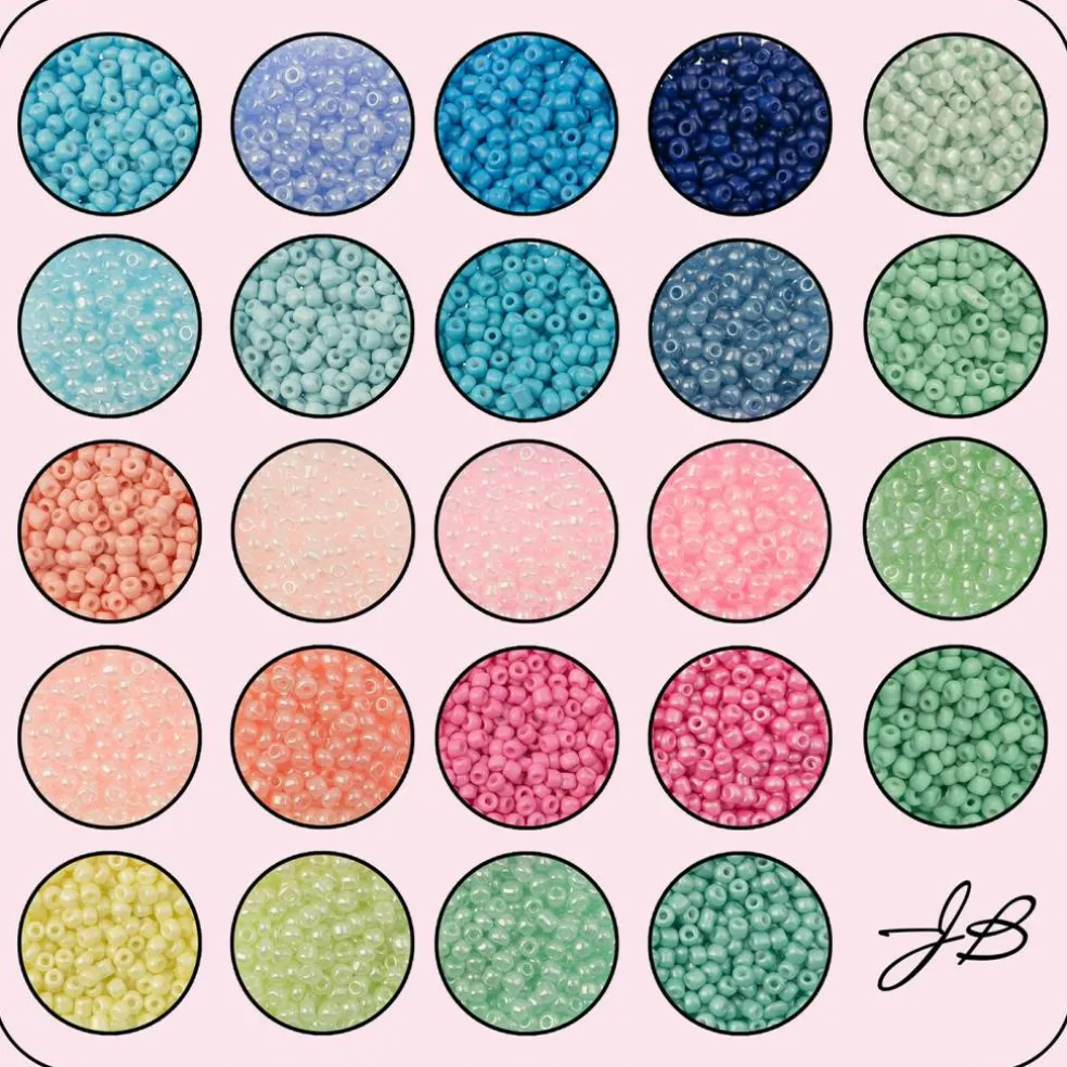 John Bead 12500pcs Assorted 24 Colors Glass Seed Beads 8/0 Jewelry Making Bead Box