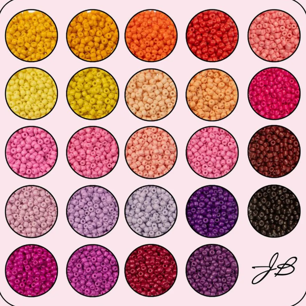 John Bead 12500pcs Assorted 24 Colors Glass Seed Beads 8/0 Jewelry Making Bead Box