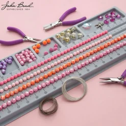 John Bead 21" x 8" Gray Plastic Designer Bead Board