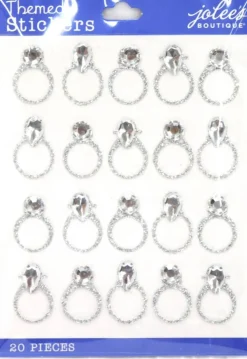 Jolee's Boutique Silver Wedding Rings Repeats Dimensional Stickers