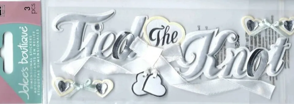 Jolee's Boutique Tie The Knot Dimensional Stickers