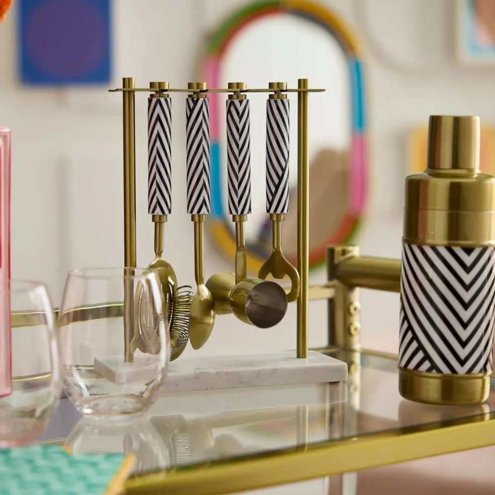 Jonathan Adler x Michaels Black & White Bar Tool Set