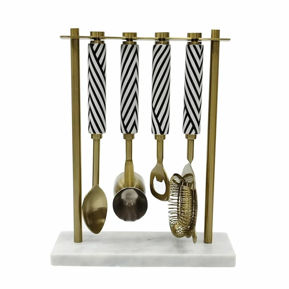 Jonathan Adler x Michaels Black & White Bar Tool Set
