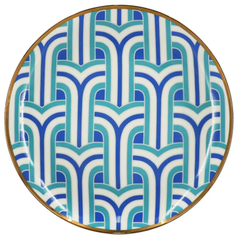 Jonathan Adler x Michaels 8" Blue & Teal Hudson Ceramic Plate