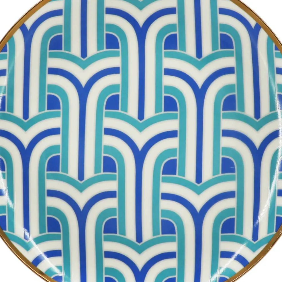 Jonathan Adler x Michaels 8" Blue & Teal Hudson Ceramic Plate