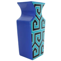 Jonathan Adler x Michaels 9" Blue Greek Key Ceramic Vase