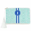 Jonathan Adler x Michaels Blue & White Greek Key Monogram Needlepoint Clutch Kit