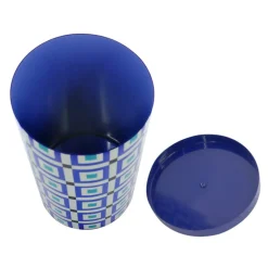 Jonathan Adler x Michaels Blue & White Square Pattern Tabletop Metal Container