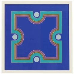 Jonathan Adler x Michaels 14.5" Blue & Teal Stylized X Wall Art