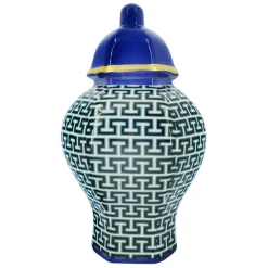 Jonathan Adler x Michaels 8.25" Blue, White & Teal Moroccan Key Ceramic Wall Urn