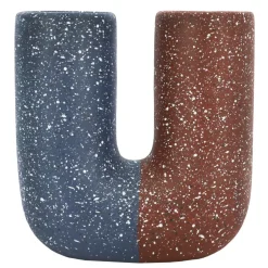 Jonathan Adler x Michaels Blue & Brown Two-Tone Tabletop Ceramic Vase