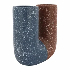 Jonathan Adler x Michaels Blue & Brown Two-Tone Tabletop Ceramic Vase