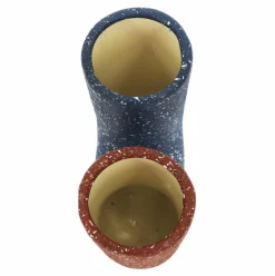 Jonathan Adler x Michaels Blue & Brown Two-Tone Tabletop Ceramic Vase