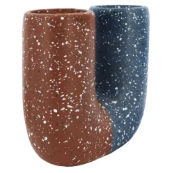 Jonathan Adler x Michaels Blue & Brown Two-Tone Tabletop Ceramic Vase