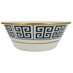 Jonathan Adler x Michaels Blue & White Greek Key Metal Bowl