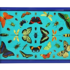 Jonathan Adler x Michaels 15" Blue Butterflies Metal Tabletop Tray