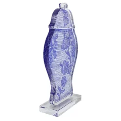 Jonathan Adler x Michaels 14.25" Blue Floral Urn Acrylic Tabletop Décor